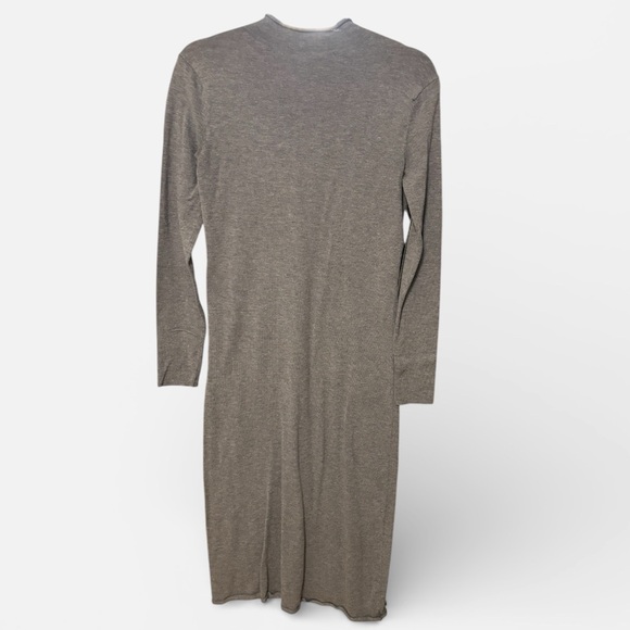 Mango Perkins Long Sleeve knit dress in large heather grey - Picture 3 of 8